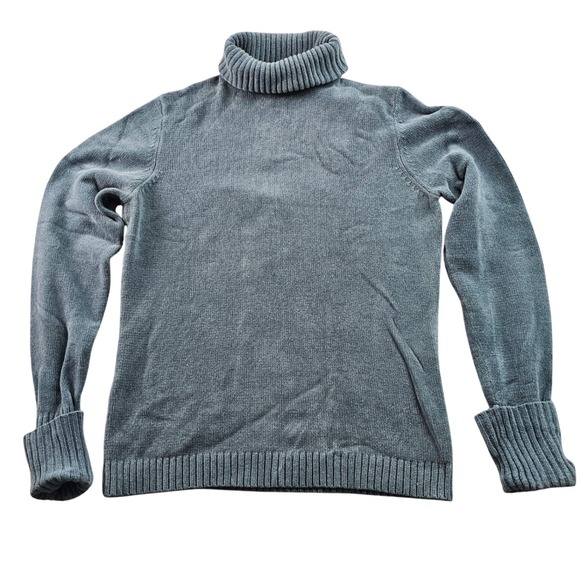 Eddie Bauer Sweaters - Eddie Bauer Sweater Womens Small Gray Rib Knit‎ Soft Stretch Turtleneck Pullover